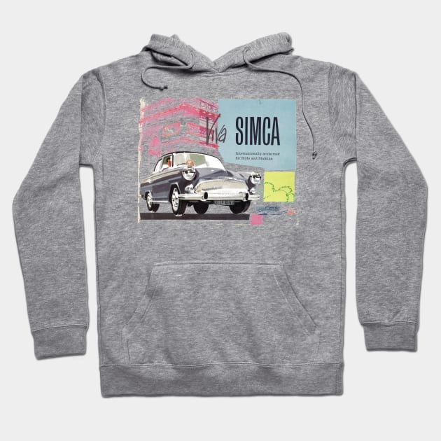 SIMCA ARONDE - advert Hoodie by Throwback Motors